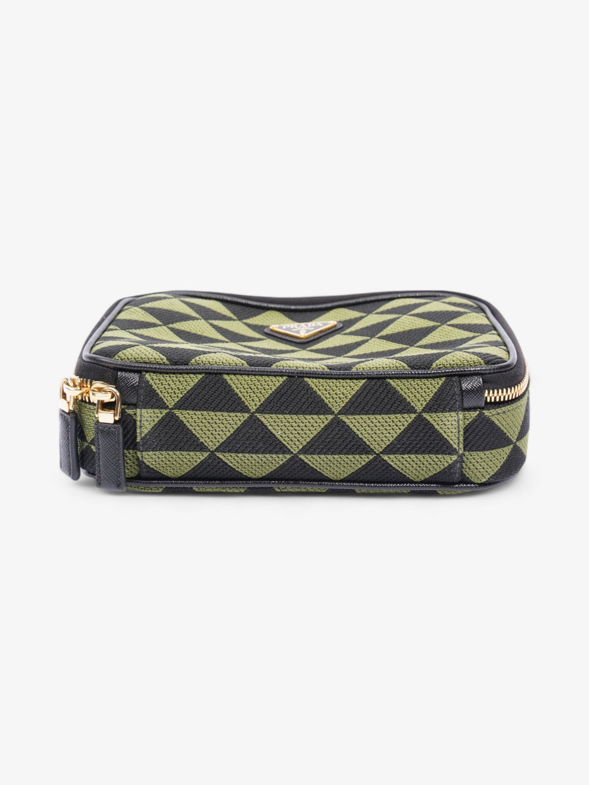 Prada Symbole Triangolo Black / Green Canvas