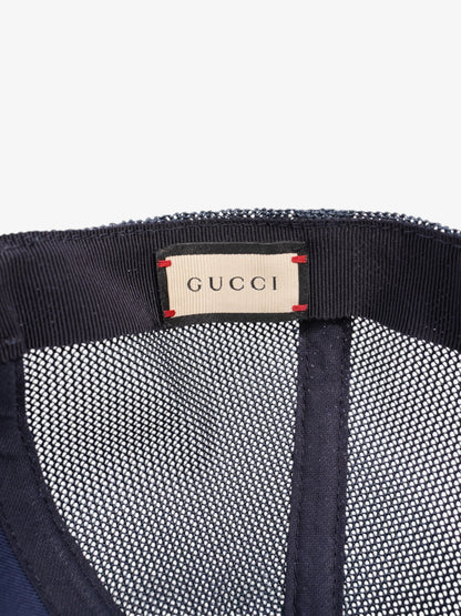 Gucci GG Baseball Cap GG Supreme / Navy Blue Cotton Large