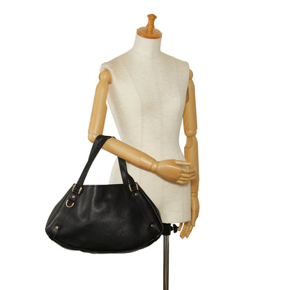 Black Gucci Abbey Leather Tote Bag