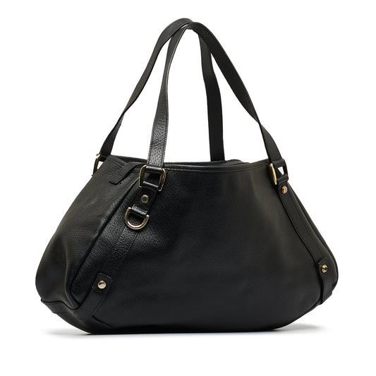 Black Gucci Abbey Leather Tote Bag