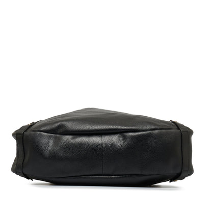 Black Gucci Abbey Leather Tote Bag