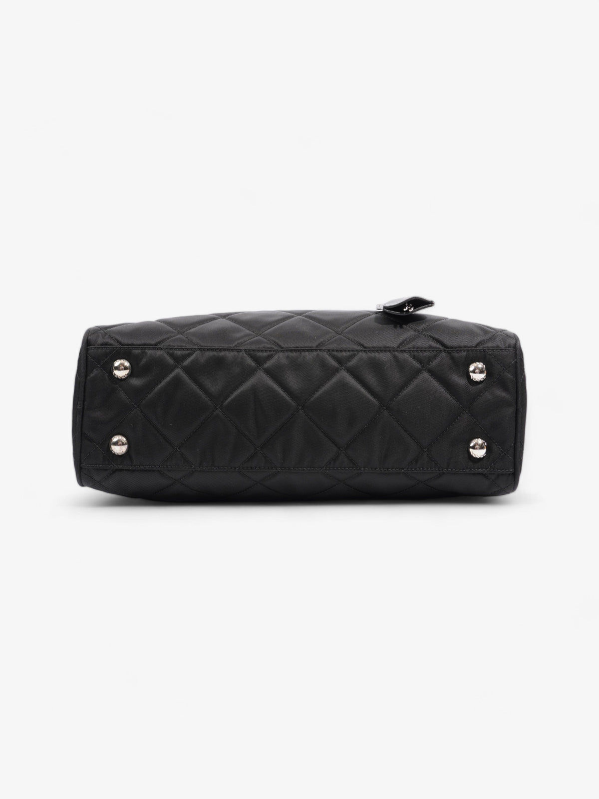 Prada Quilted Tote Black Re Nylon