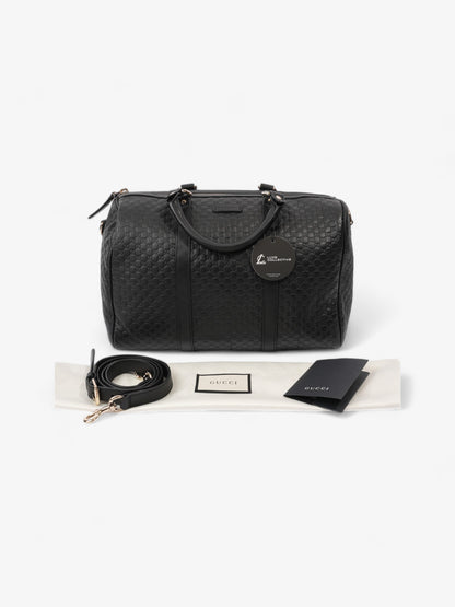 Gucci Boston Bag Black Guccissima Leather