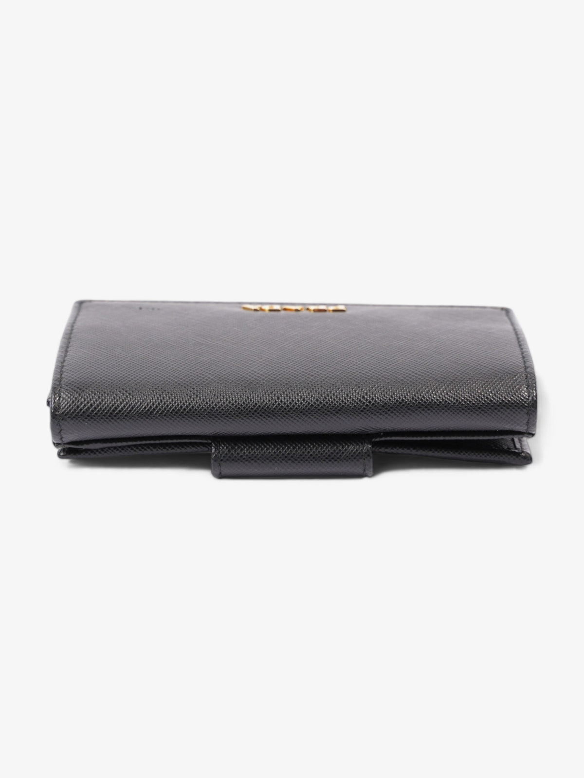 Prada Compact Wallet Black Saffiano Leather