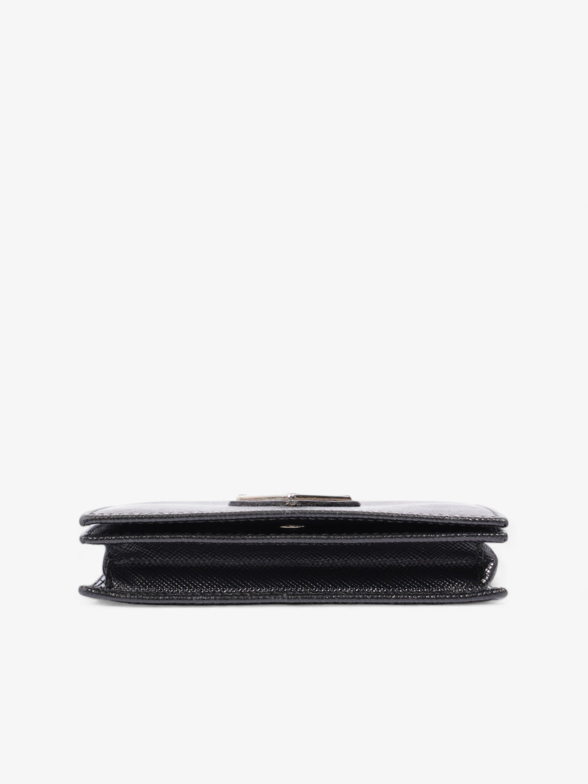 Prada Card Case Black Saffiano Leather