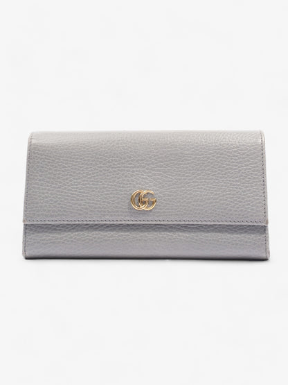 Gucci Marmont Long Wallet Grey Leather