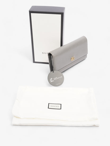 Gucci Marmont Long Wallet Grey Leather