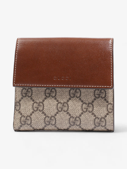 Gucci French Flap Wallet GG Supreme / Brown Canvas