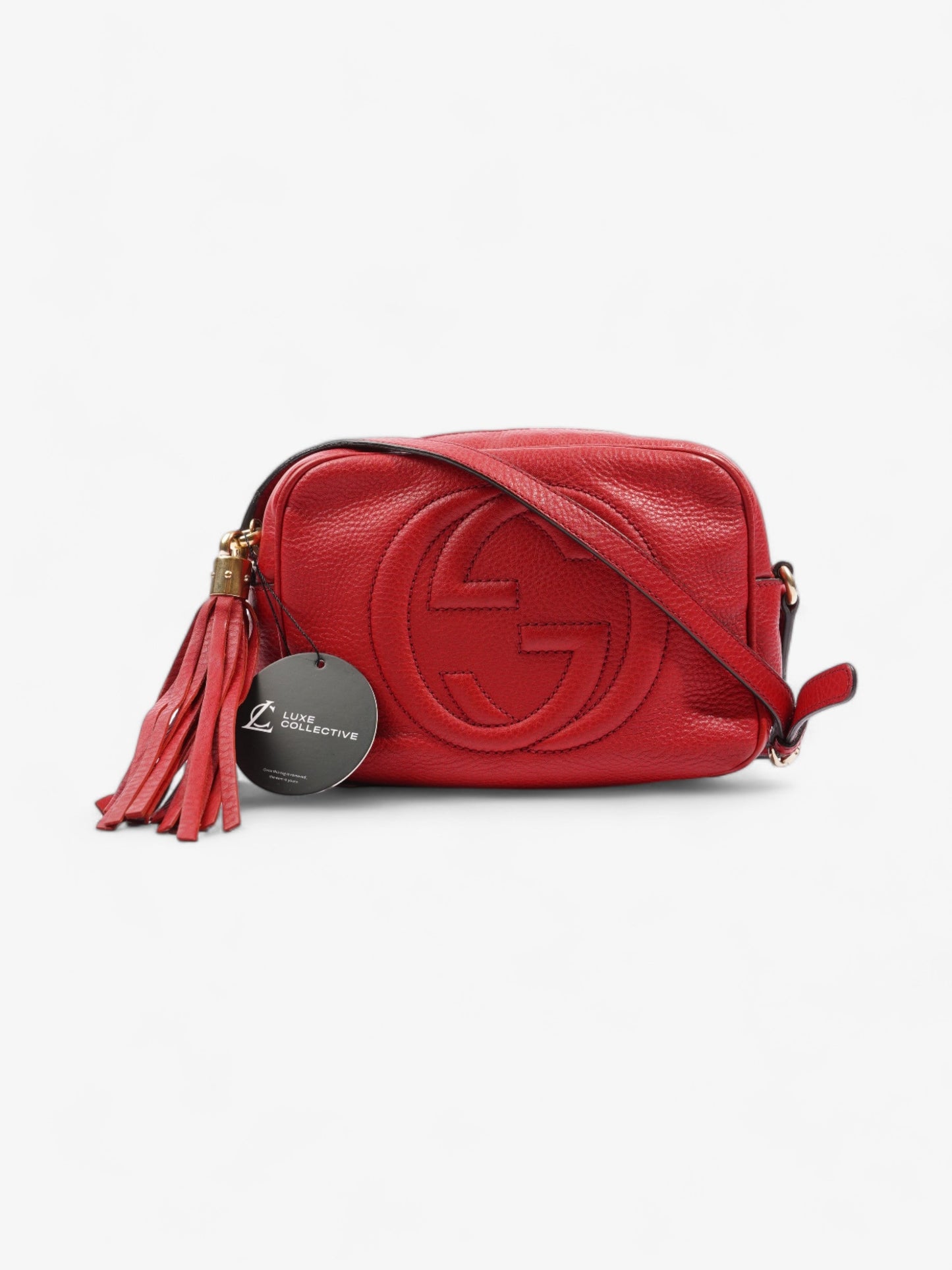 Gucci Soho Leather Shoulder bag Red Red Small