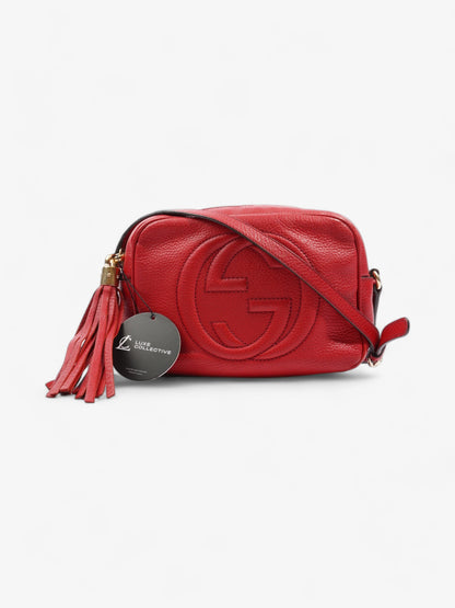 Gucci Soho Leather Shoulder bag Red Red Small