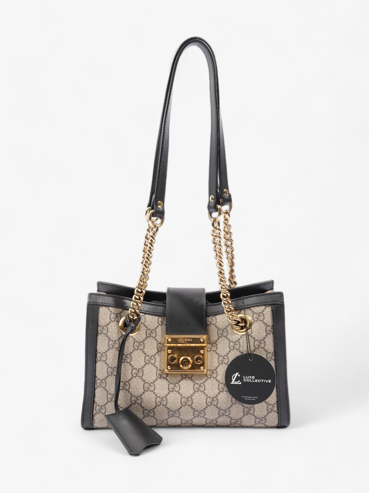 Gucci Padlock GG Supreme / Black Coated Canvas Small