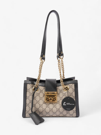 Gucci Padlock GG Supreme / Black Coated Canvas Small