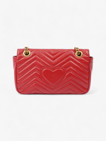 Gucci Marmont Flap Red Matelasse Leather Small