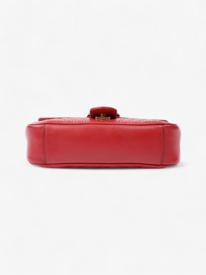 Gucci Marmont Flap Red Matelasse Leather Small