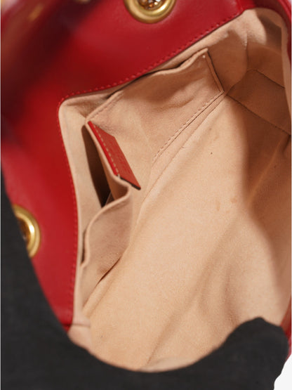 Gucci Marmont Flap Red Matelasse Leather Small