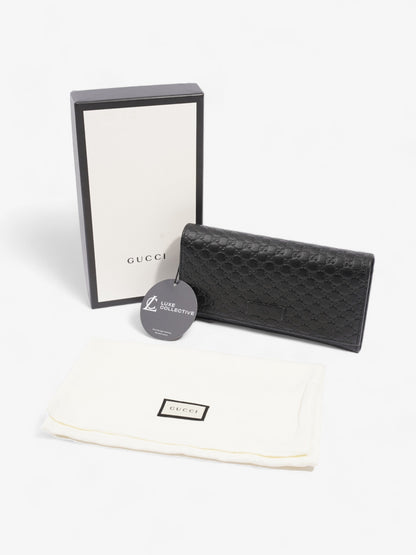 Gucci Bifold Microguccissima Wallet Black Leather