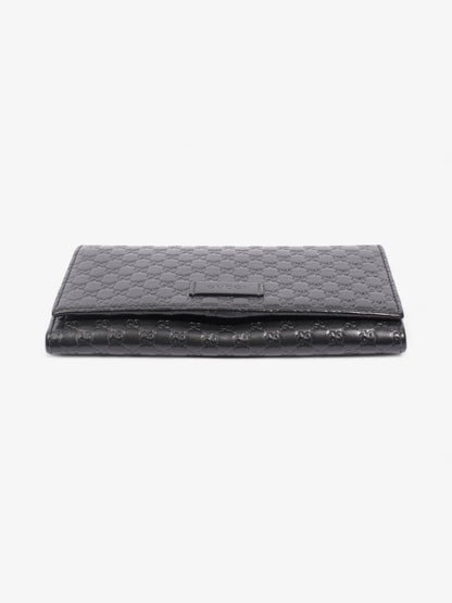Gucci Bifold Microguccissima Wallet Black Leather