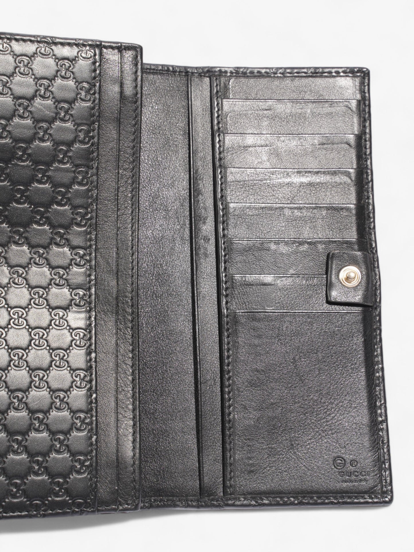 Gucci Bifold Microguccissima Wallet Black Leather