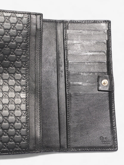 Gucci Bifold Microguccissima Wallet Black Leather