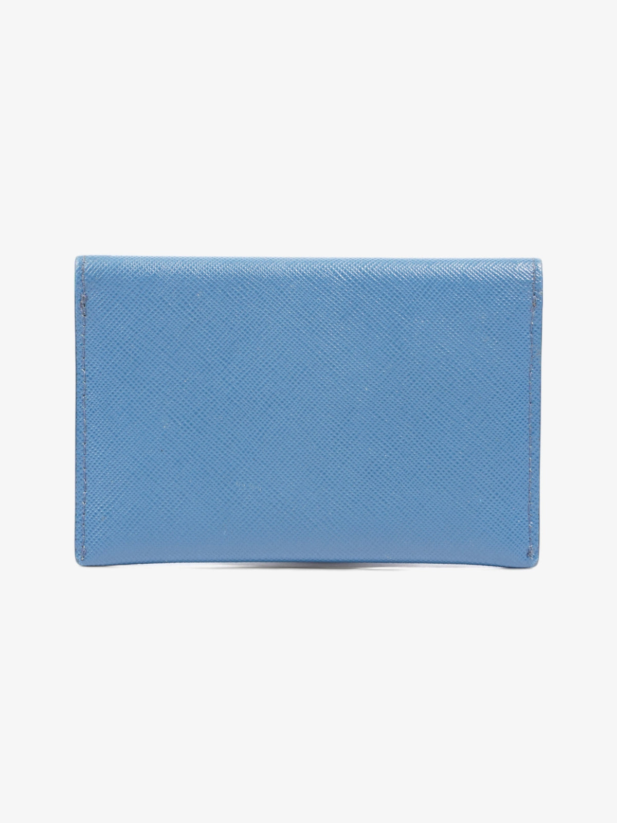 Prada Bifold Card Case Light Blue Saffiano Leather