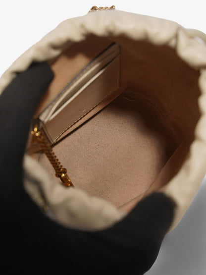 Gucci Marmont Bucket Bag White Leather