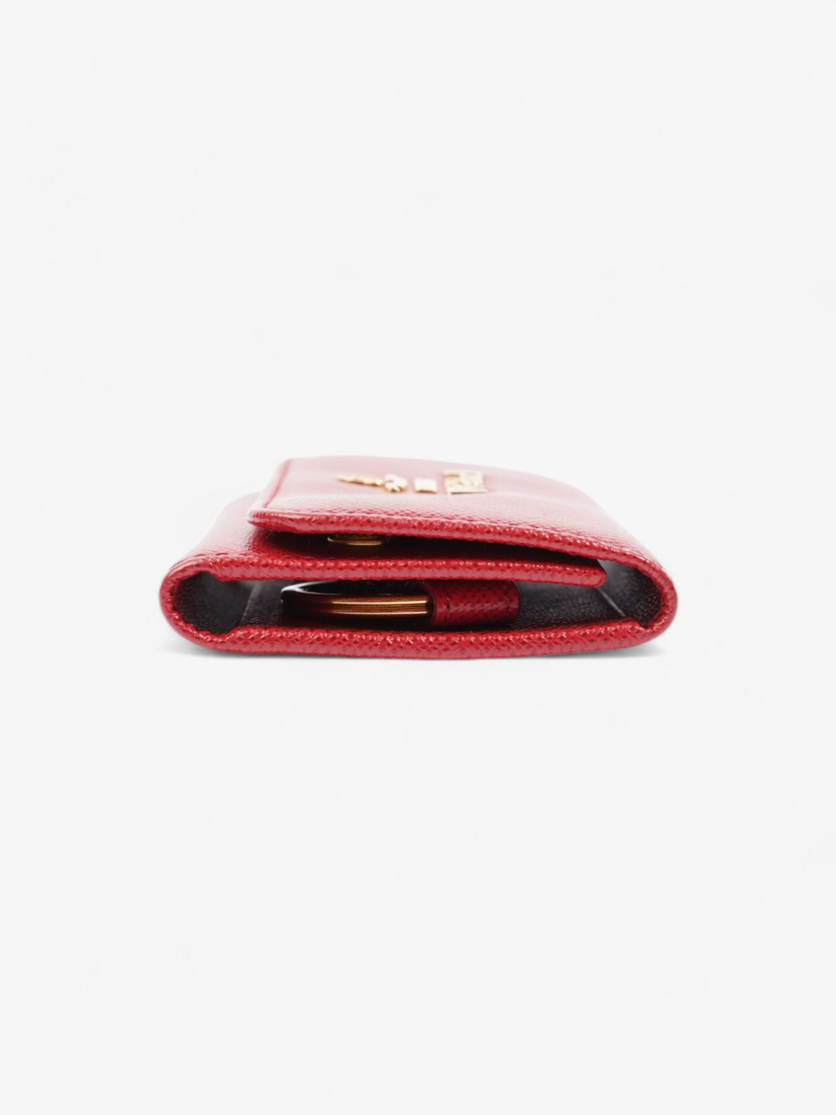 Prada Key Case Red Saffiano Leather