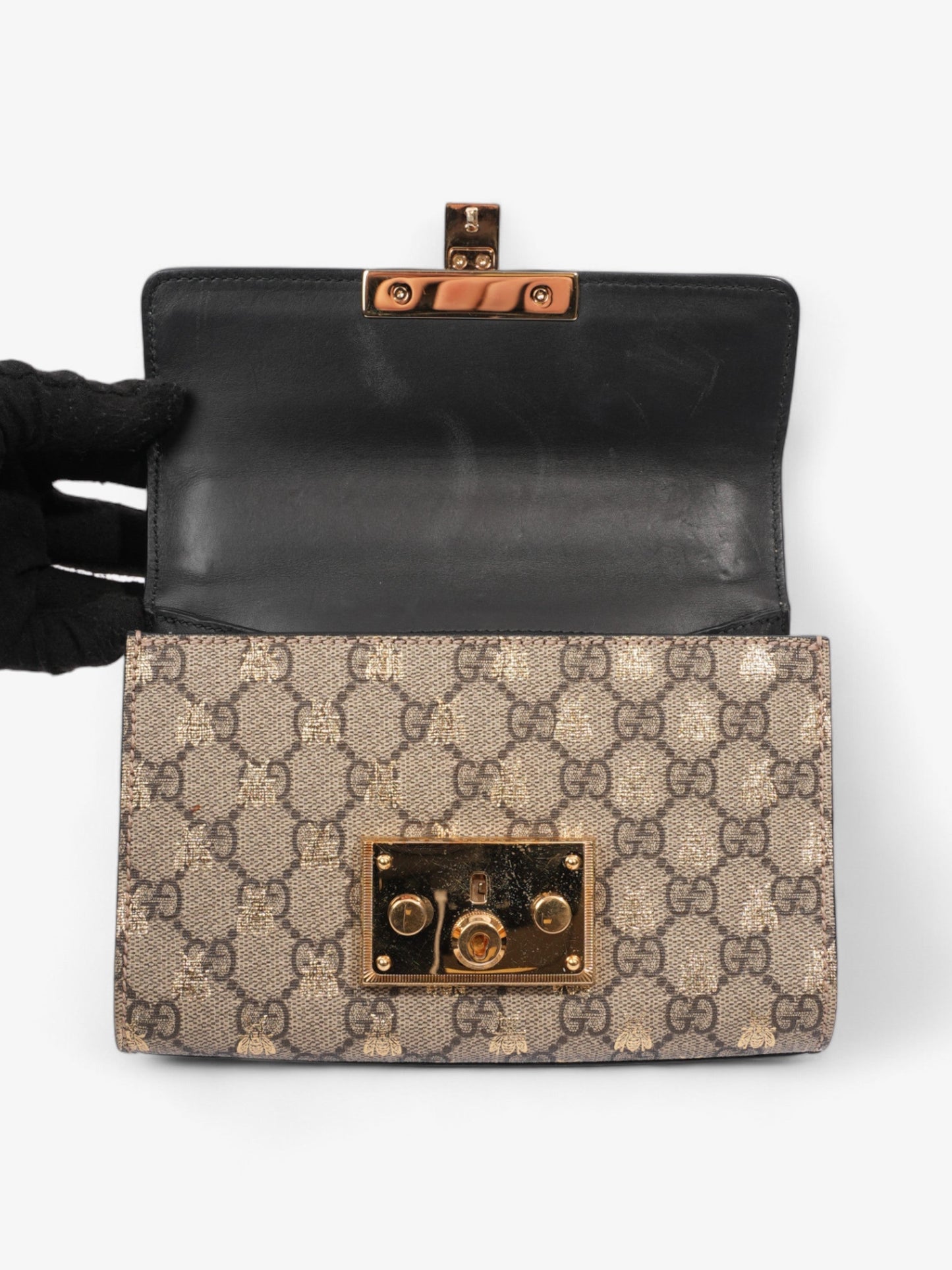 Gucci Padlock Supreme Bee Coated Canvas Small