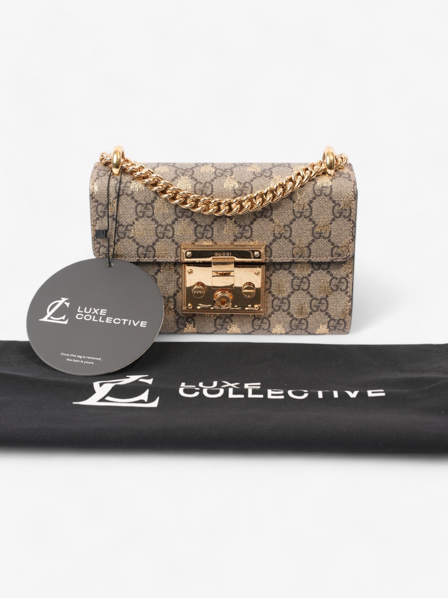 Gucci Padlock Supreme Bee Coated Canvas Small