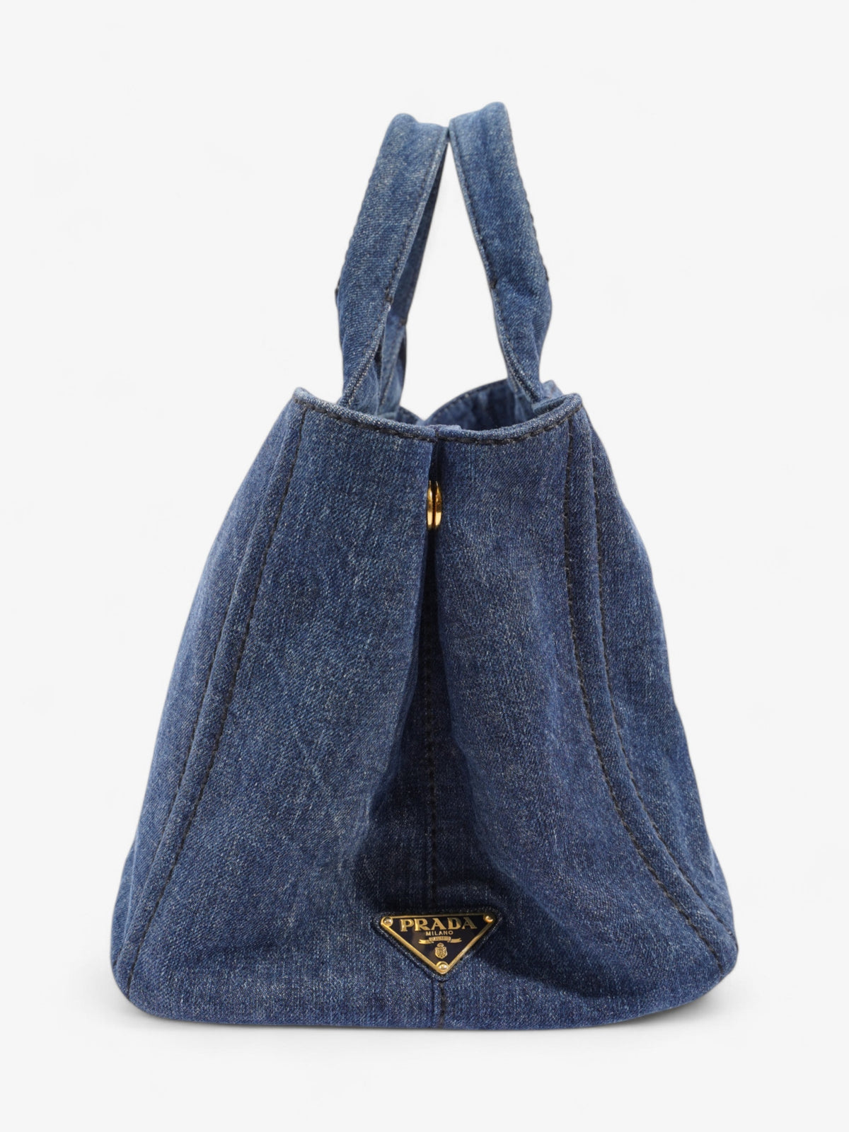 Prada Canapa Handbag Blue Denim
