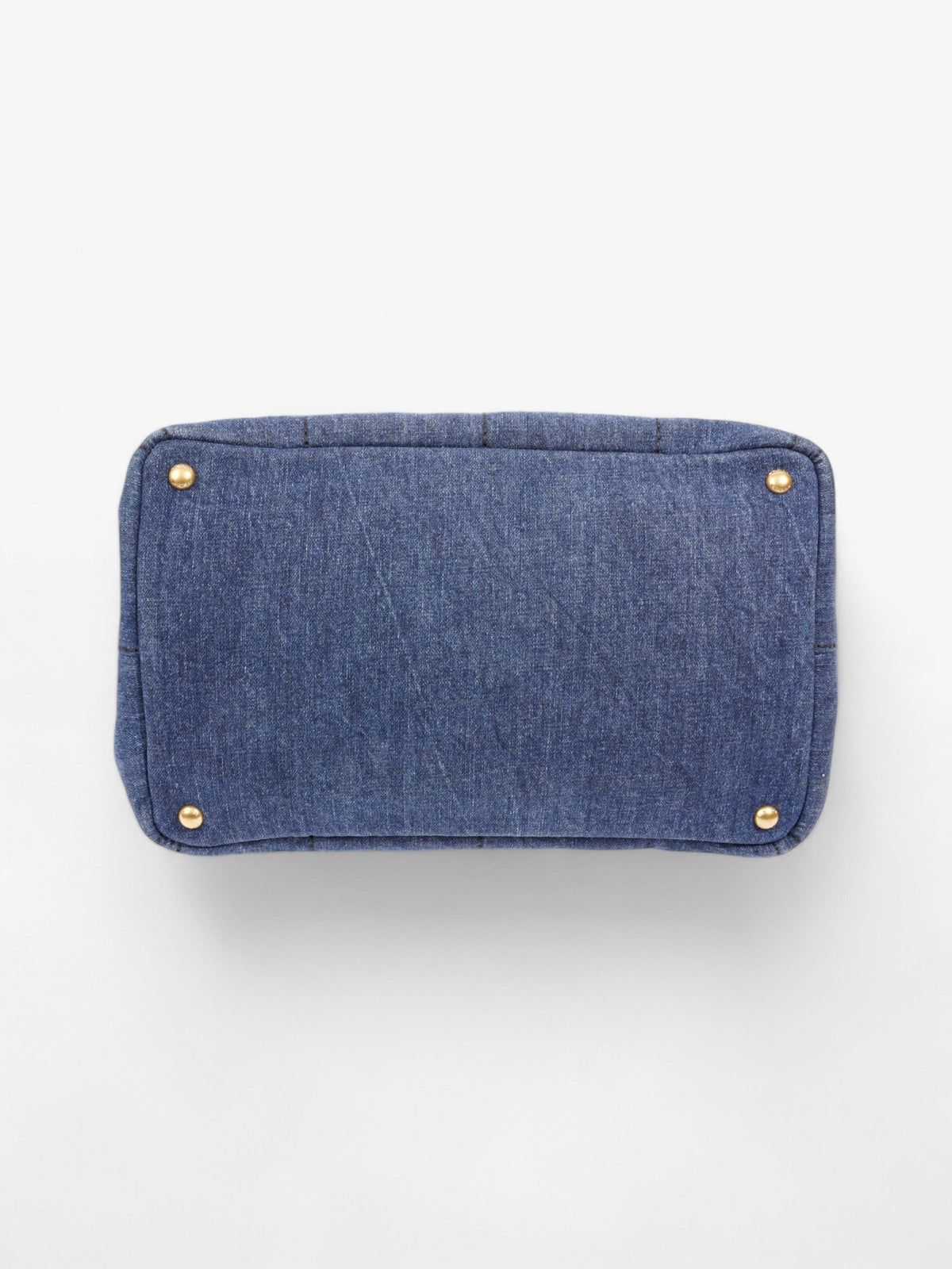 Prada Canapa Handbag Blue Denim