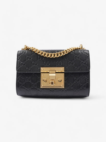 Gucci Padlock GG Black Leather Small