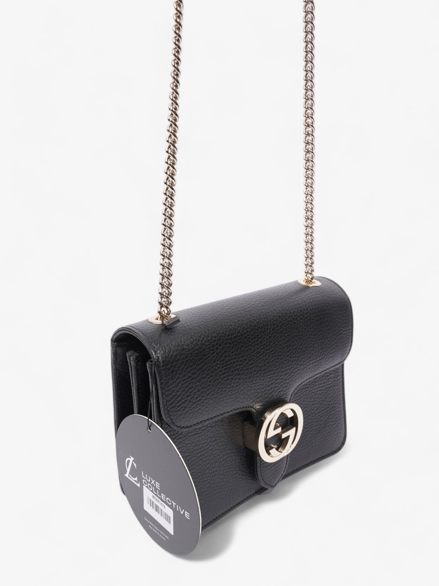 Gucci Interlocking G Bag Black Leather Small