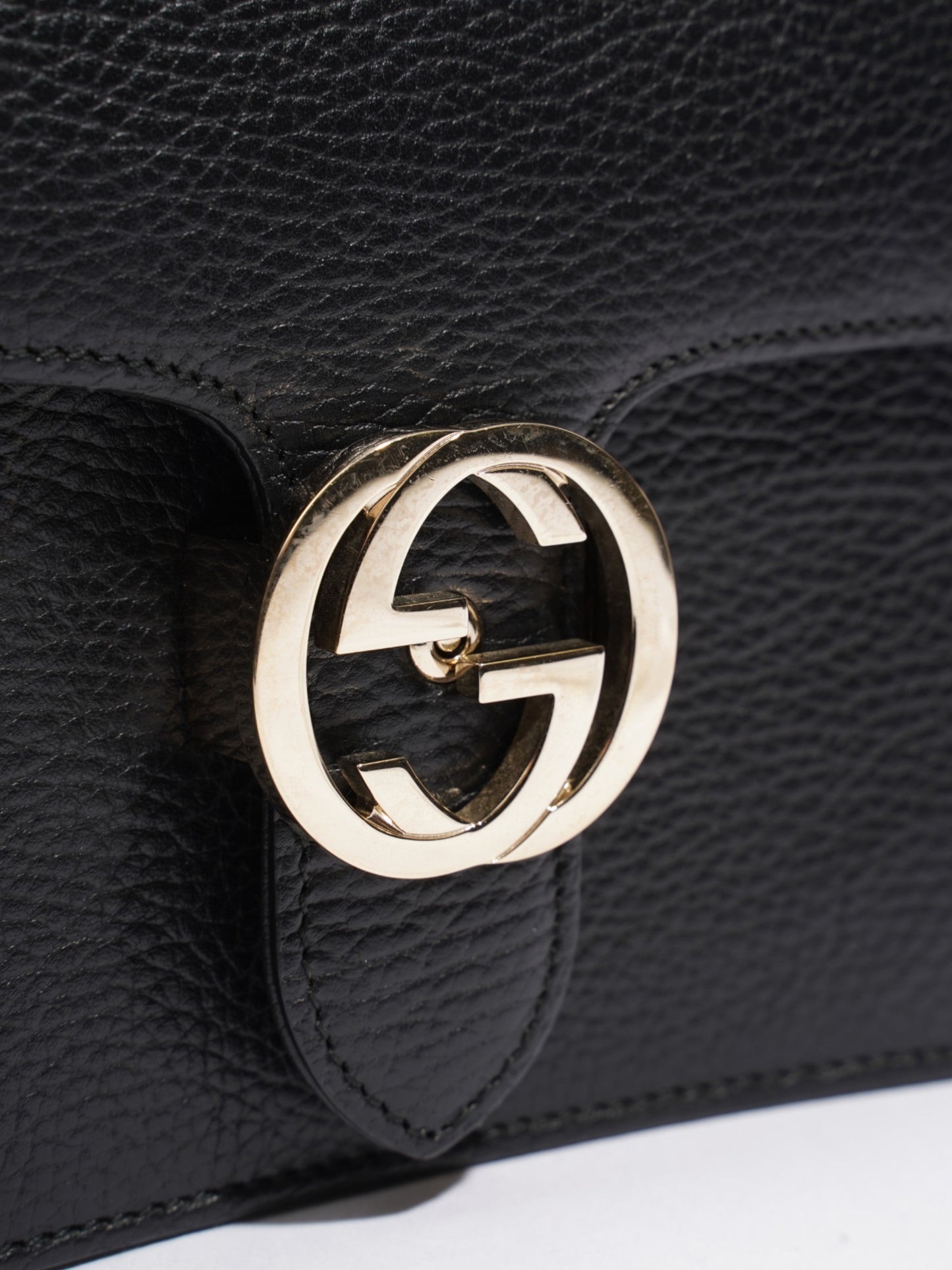 Gucci Interlocking G Bag Black Leather Small
