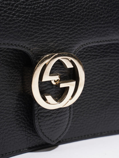 Gucci Interlocking G Bag Black Leather Small
