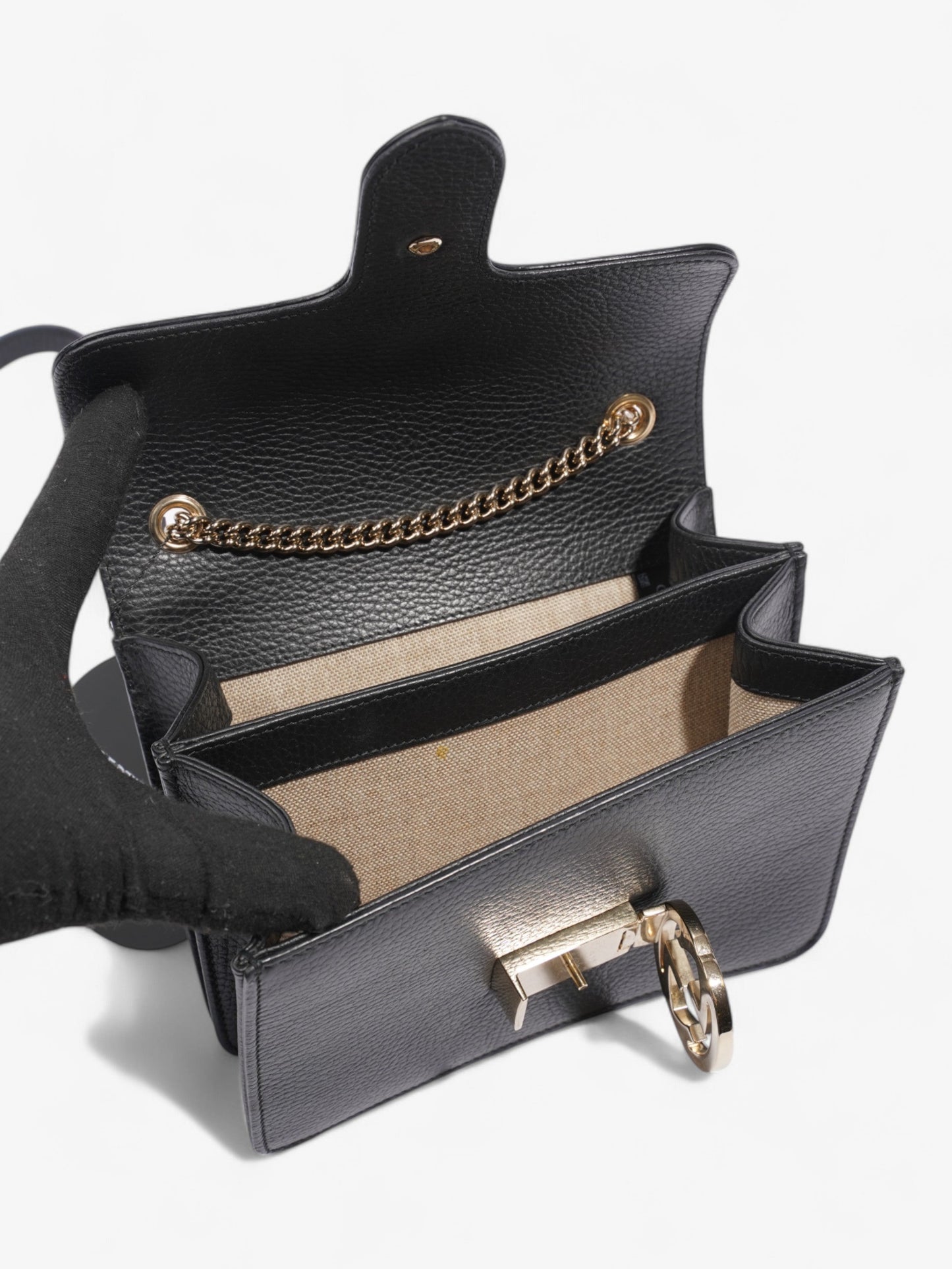 Gucci Interlocking G Bag Black Leather Small