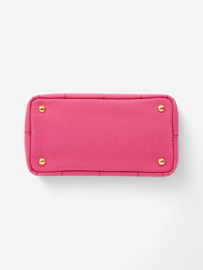 Prada Canapa 2 Way Bag Pink Canvas
