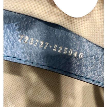 GUCCI X Palace Half Moon Mini GG-P Canvas Shoulder Bag Light Blue 723737