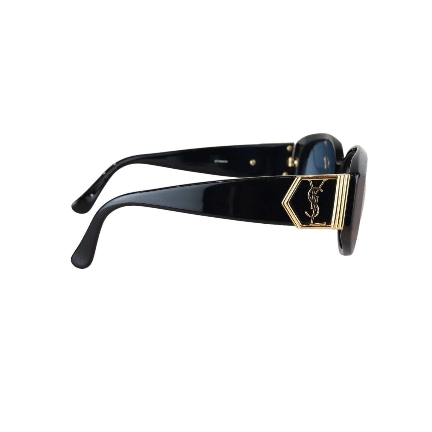 Vintage Acetate Sunglasses Black GHW