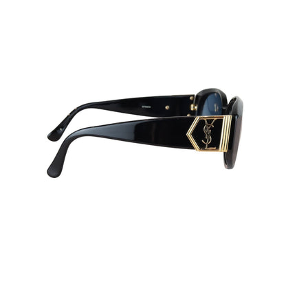 Vintage Acetate Sunglasses Black GHW