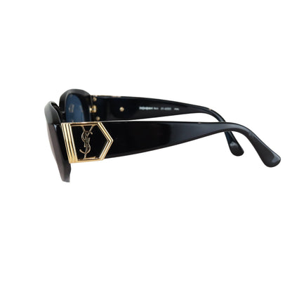 Vintage Acetate Sunglasses Black GHW