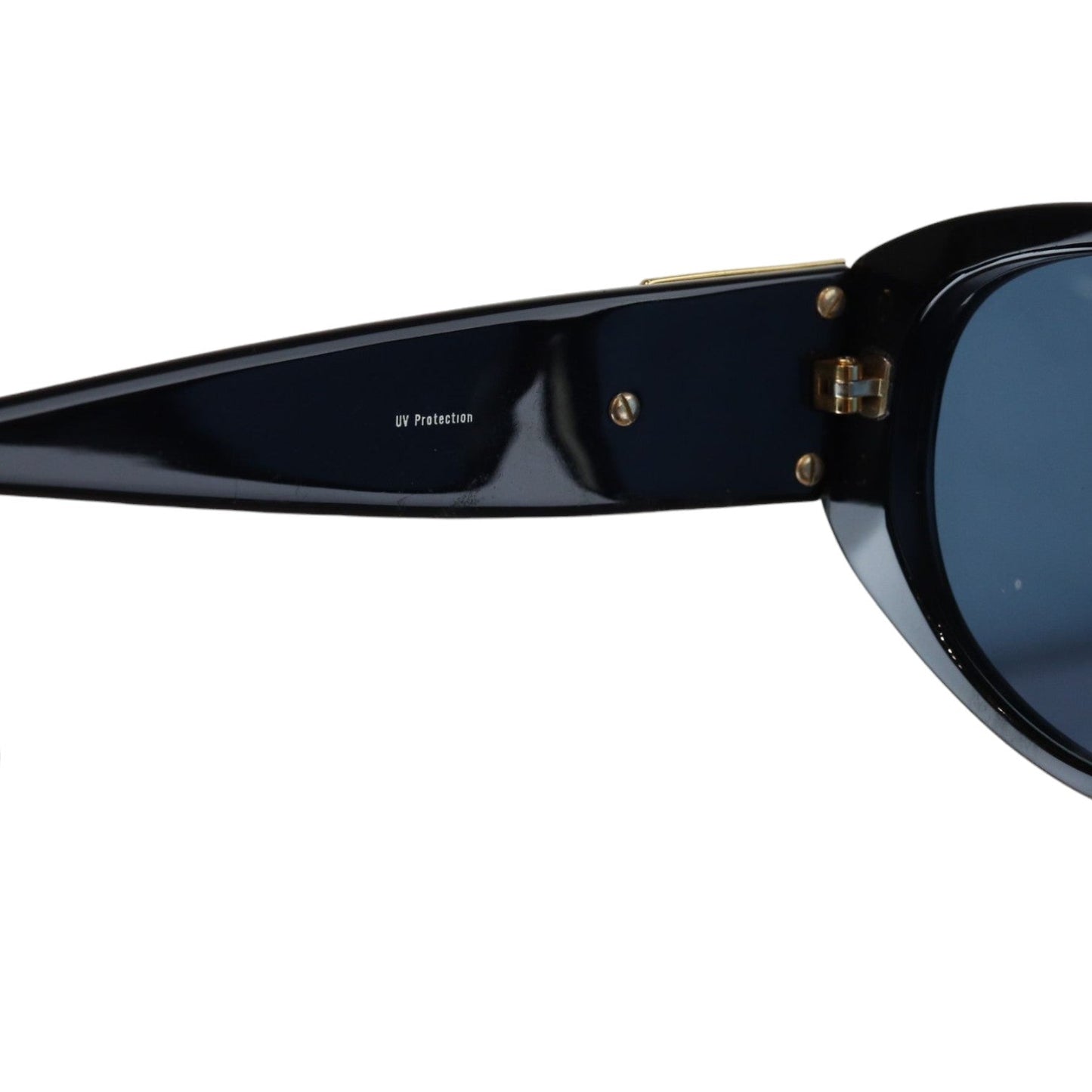 Vintage Acetate Sunglasses Black GHW