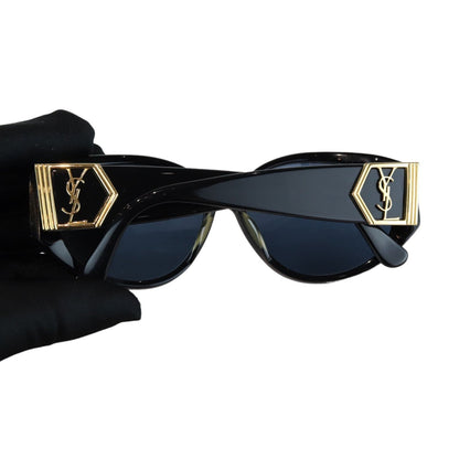 Vintage Acetate Sunglasses Black GHW