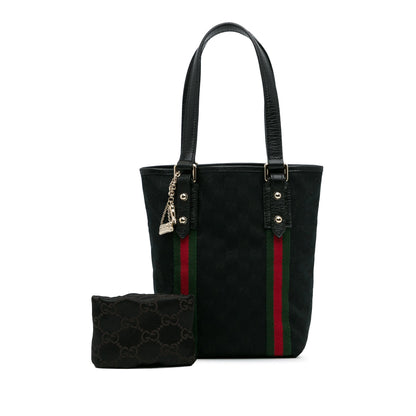 Black Gucci GG Canvas Jolicoeur Tote Bag