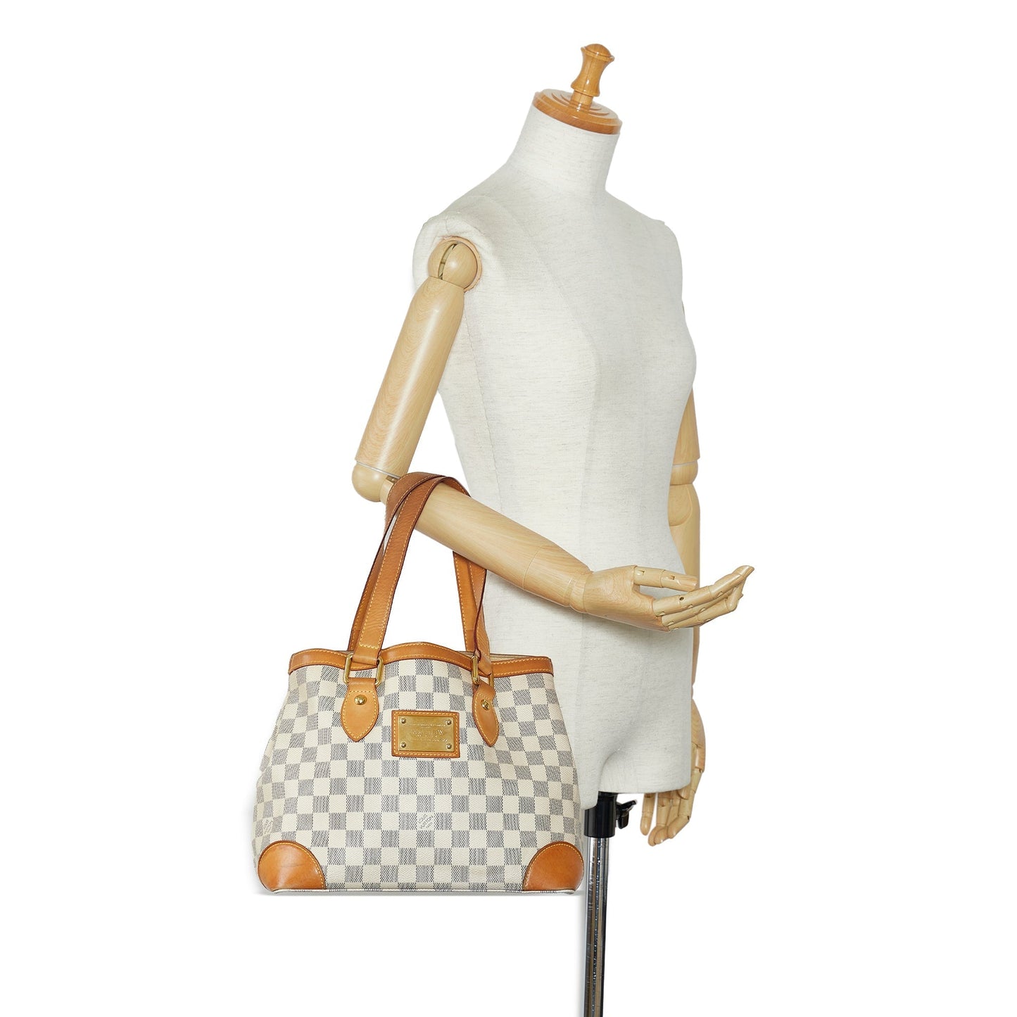 White Louis Vuitton Damier Azur Hampstead PM Tote Bag