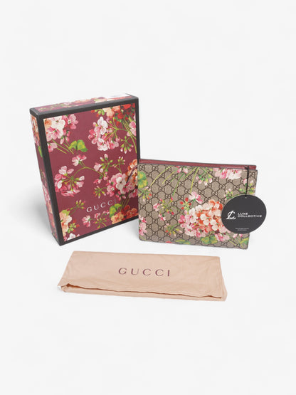 Gucci Cosmetic Case GG Supreme / GG Bloom / Antique Rose Coated Canvas Large