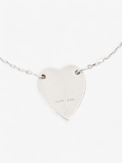 Gucci Trademark Heart Bracelet Silver Silver Sterling 18