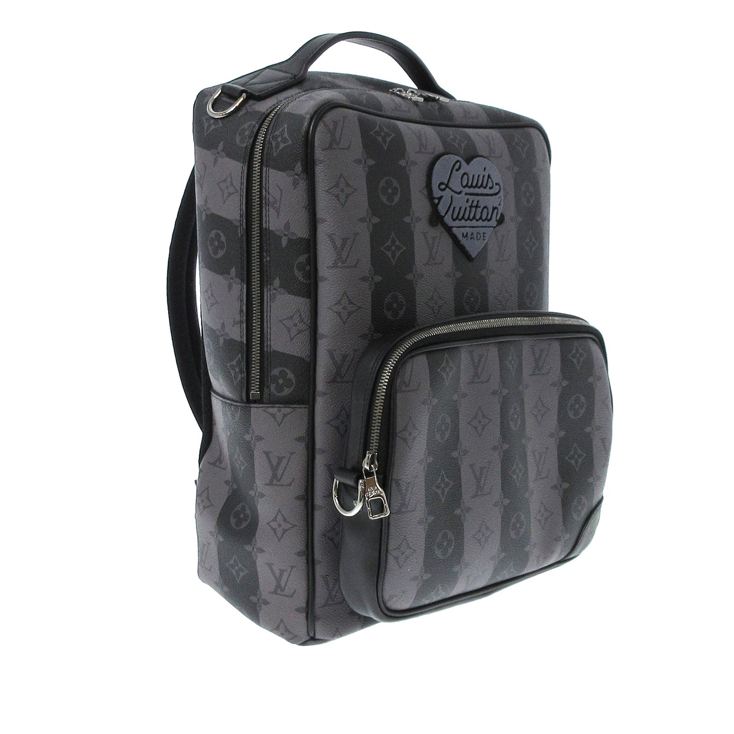 LOUIS VUITTON LV X Nigo Monogram Eclipse Stripes Heart Modular Utilitary Backpack