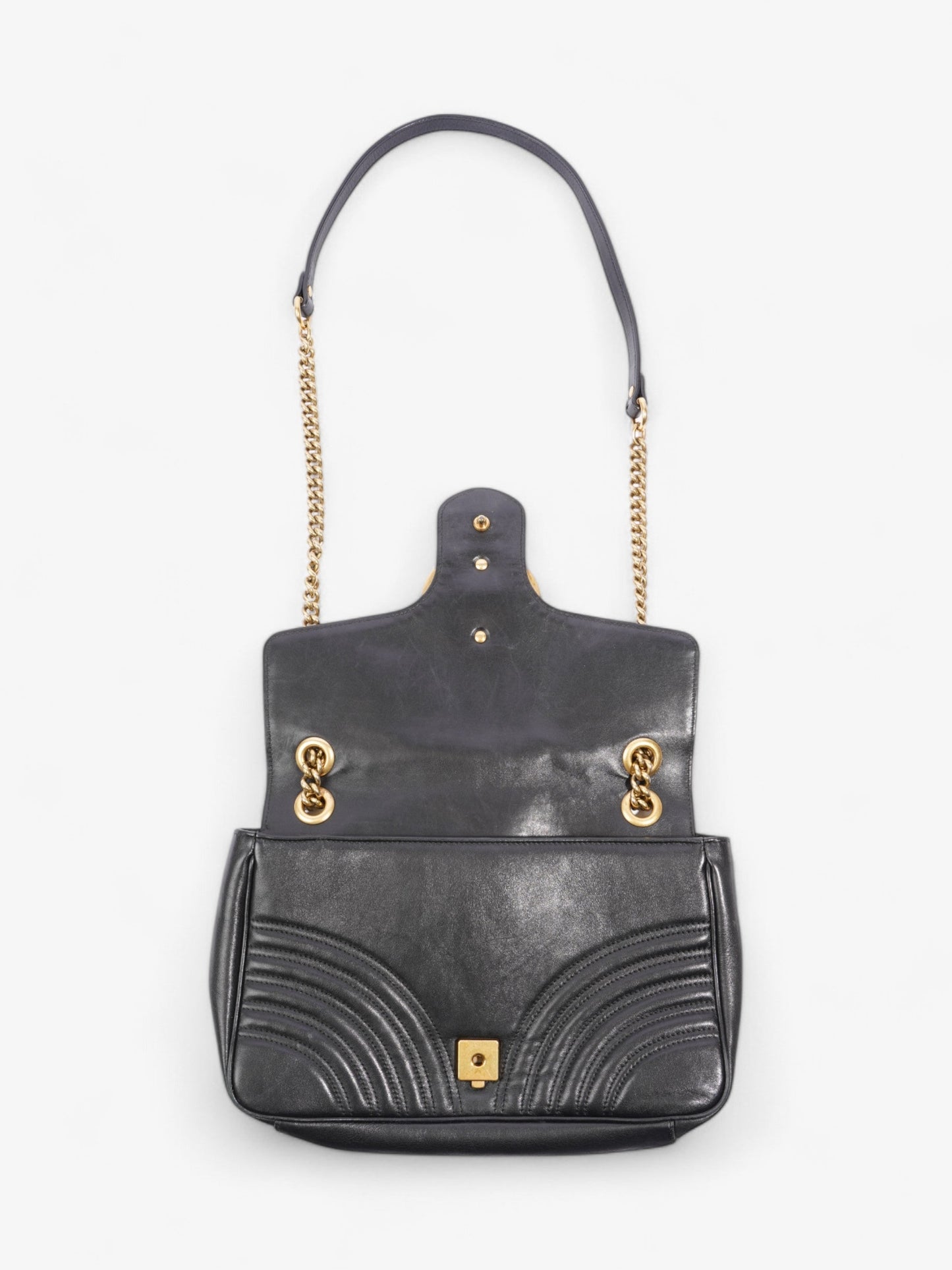 Gucci GG Marmont Black Matelasse Leather Medium