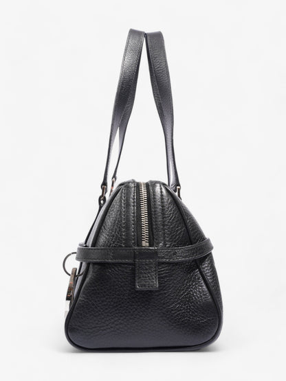 Christian Dior Logo Charms Boston Black Calfskin Leather