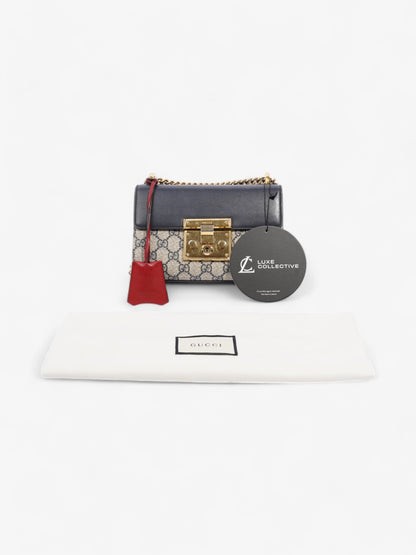 Gucci Padlock GG Supreme / Navy Blue Canvas Small